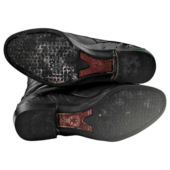 Ariat Womens Black Leather Riding Boots #55101 Equestrian Pull On Sz 7 1/2 F - Picture 5 of 6